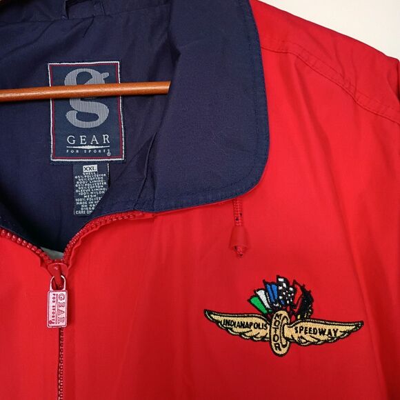 Vintage 90s Indianapolis Motor Speedway Jacket IMS Gear Sports Red XXL Racing - Picture 2 of 11